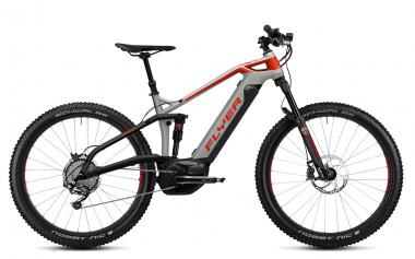 FLYER E Bikes Uproc3 Fullsuspension 410 marblegreyibisred